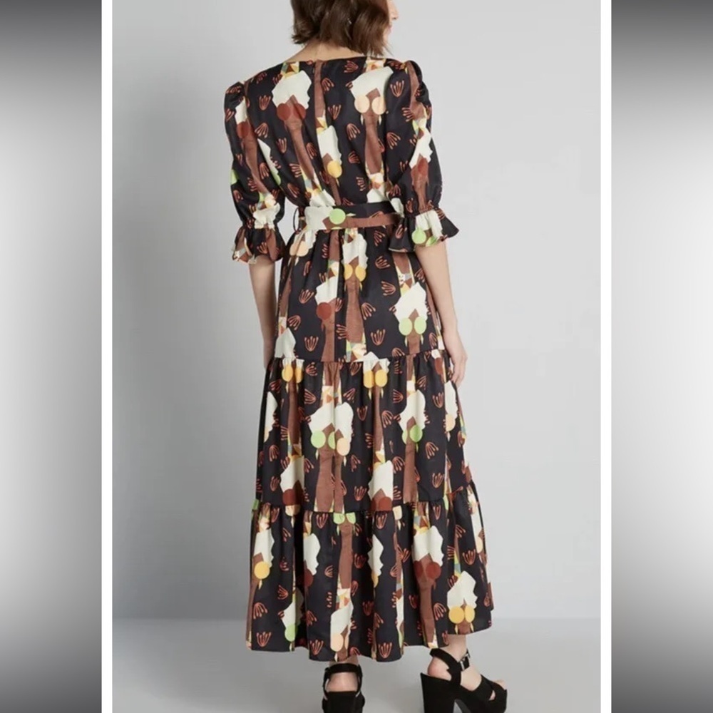 Hutch Anthropologie Maxi Midi sunglass lady Boho Dress Size 6 ModCloth new - Picture 8 of 10
